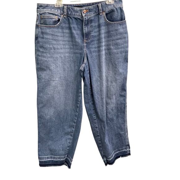 Talbots Size 10 High Waist Straight Ankle Jean Raw Edge Womens Classic Jeans - Picture 1 of 6